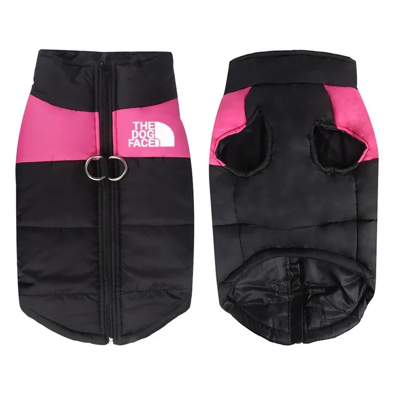 8 Size S-5XL Winter Dog Clothes For Pet Waterproof Warm Large Dog Vest Cat Puppy Ski Coats Jackets Green/Red/Blue/Pink