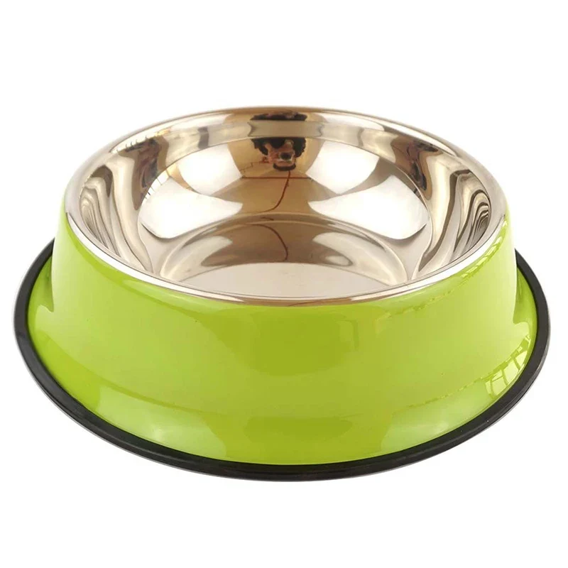 Stainless Steel Pet Bowl Pet Feeding Supplies Cat Feeding Dog Bowls Food Bowls pet stainless steel bowl Water Drinking Colorful