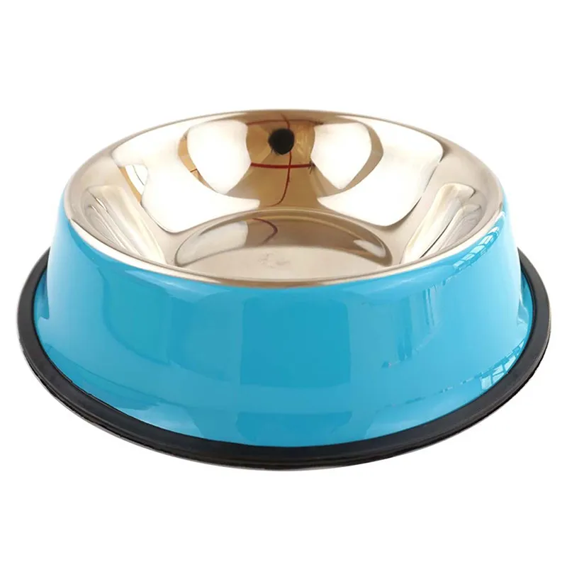 Stainless Steel Pet Bowl Pet Feeding Supplies Cat Feeding Dog Bowls Food Bowls pet stainless steel bowl Water Drinking Colorful