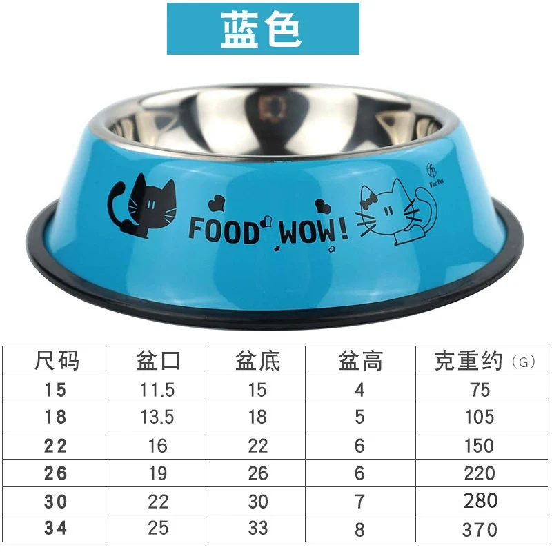 Printed Drop-Resistant Cat and Dog Water Tray Pet Food Basin