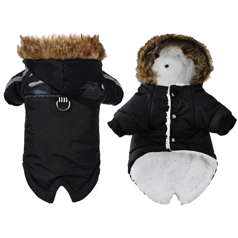 Dog Clothes Winter Puppy Pet Dog Coat For Small Medium Dogs Thicken Warm Chihuahua Yorkies Fur Hoodie Jacket Pets Clothing