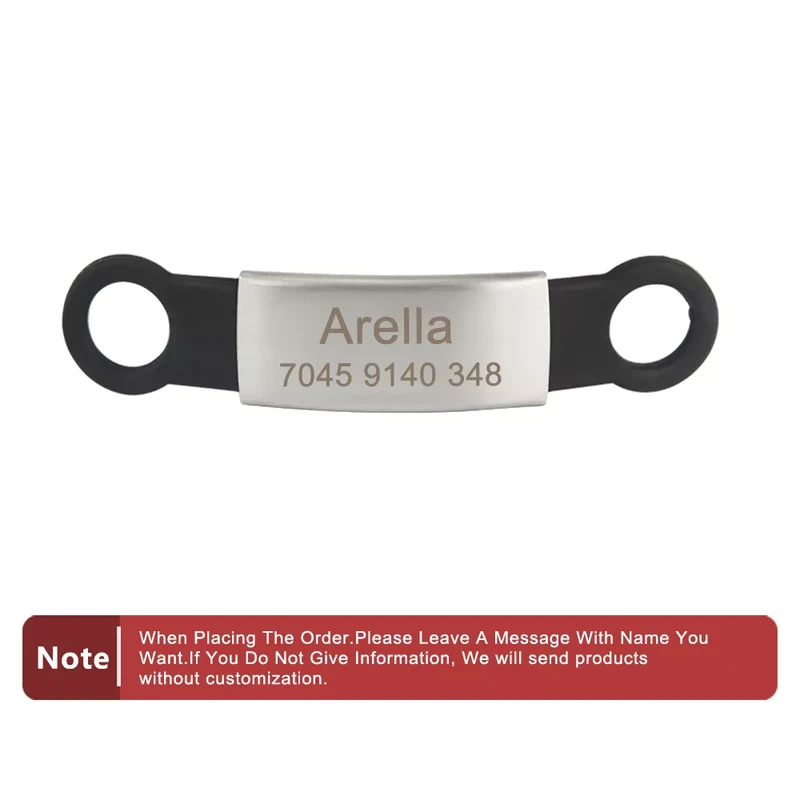 Silicone Engrav Pet ID Accessories Customize Dog Nameplate Name Phone Engraved Dog Collar Personalized Puppy Cat Pet Supplies