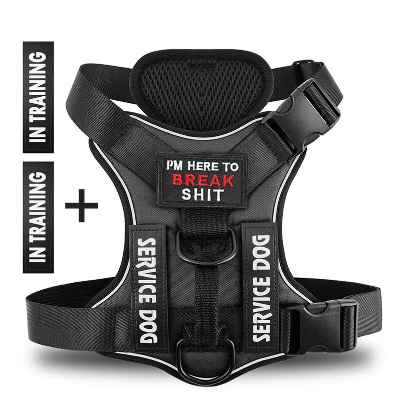 Dog Harness No pull Reflective Tactical Harness Vest for Small Large Pet Dogs Walking Training Outdoor Dog Supplies Free Patches