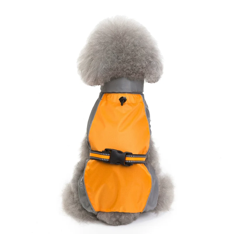 Dog Clothes Pet Large Dog Shell Jacket Raincoat Blue Red Cloak Clothes Windproof and Rainproof Raincoat