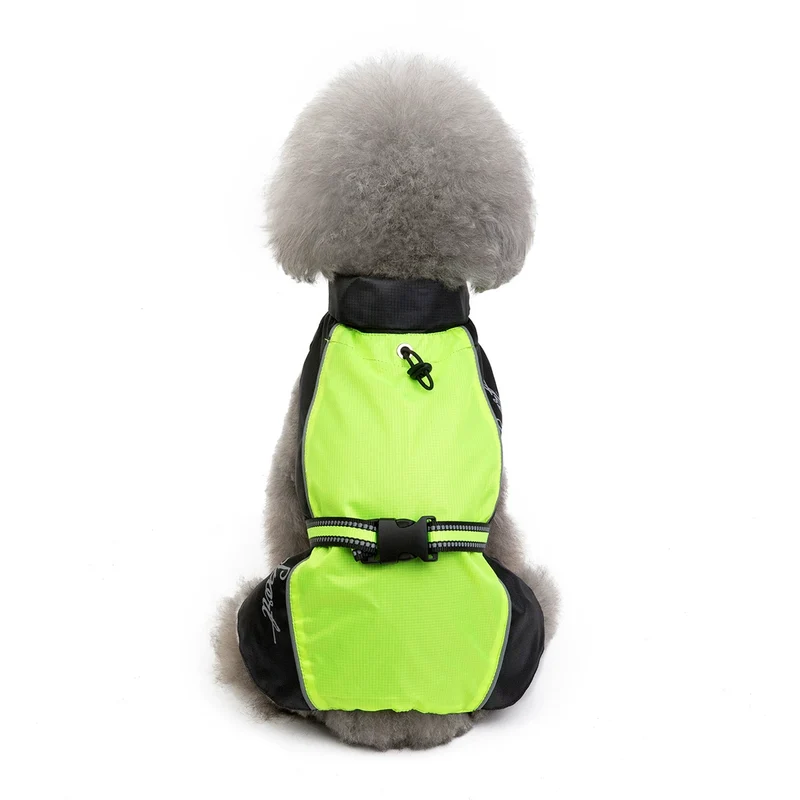 Dog Clothes Pet Large Dog Shell Jacket Raincoat Blue Red Cloak Clothes Windproof and Rainproof Raincoat
