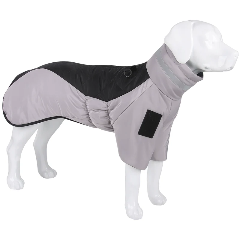 Dog Clothes Winter Coat Reflective Thickened Warm Golden Retriever Labrador Small and Medium-Sized Dogs Adjustable Orange Cotton-Padded Jacket