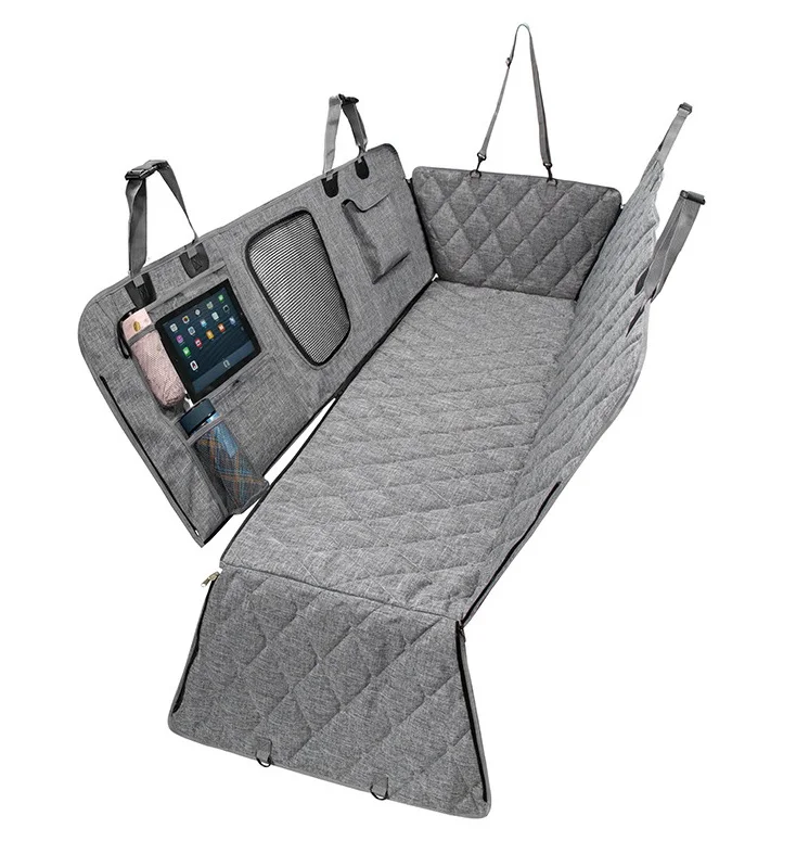 Dog Car Seat Cover Protector Waterproof with Storage Pockets Washable Dog Hammock for Cars Trucks and SUV Safety Carrier For Dog