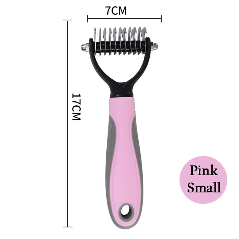 Pet Fur Knot Cutter Dog Hair Remover Comb Cat Grooming Shedding Tools Double Sided Brush Long Curly Hair Cleaner Pets Products
