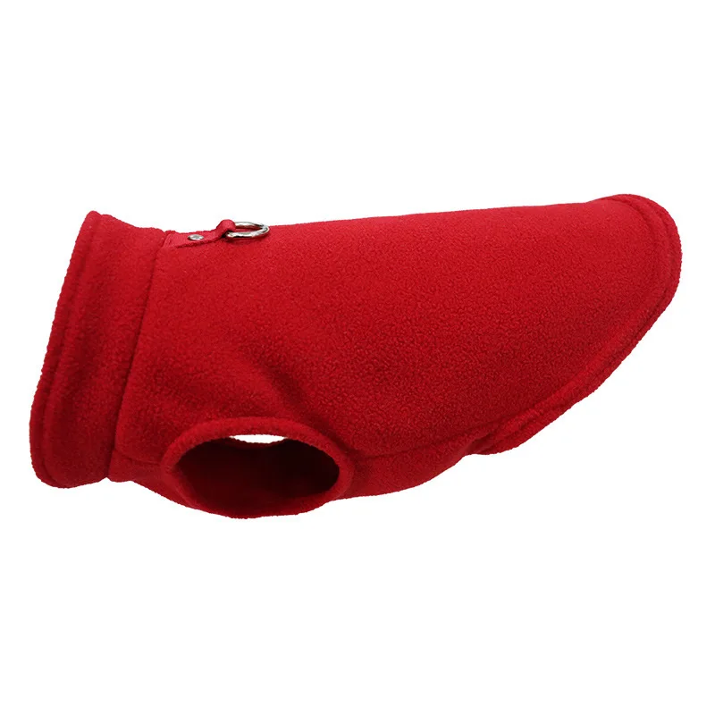 Dog Fleece Vest Cold Weather Pullover Dog Cozy Jacket Winter Warm Puppy Clothes Pet Sweater Vest with Leash Ring for Small Dogs