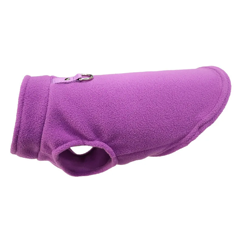 Dog Fleece Vest Cold Weather Pullover Dog Cozy Jacket Winter Warm Puppy Clothes Pet Sweater Vest with Leash Ring for Small Dogs
