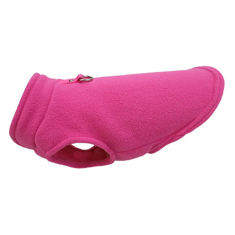 Dog Fleece Vest Cold Weather Pullover Dog Cozy Jacket Winter Warm Puppy Clothes Pet Sweater Vest with Leash Ring for Small Dogs