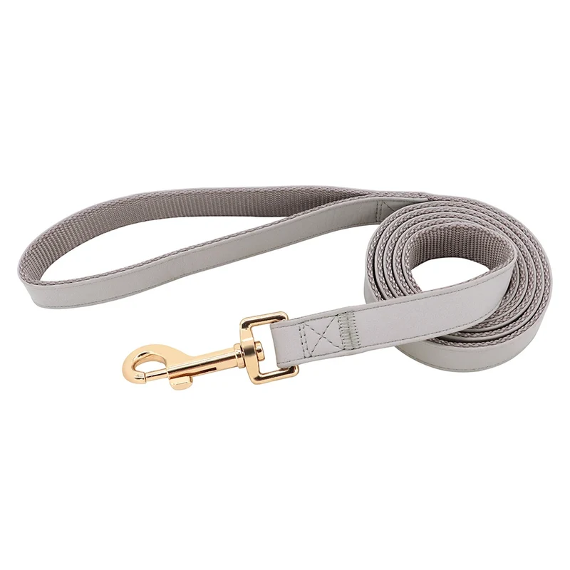 Personalized Dog Collar PU Leather Pet Collars and Leash Set Chihuahua Necklace Customized ID Name For Small Medium Large Dogs