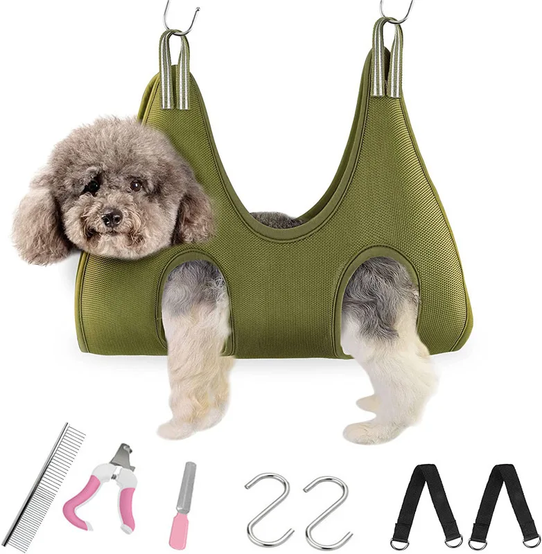 Pet Grooming Hammocks Nail Trimming Cat Beauty Hammock Anti Scratch Bite Dog Restraint Bag Bathing Fixed Bag Pruning Tool Set