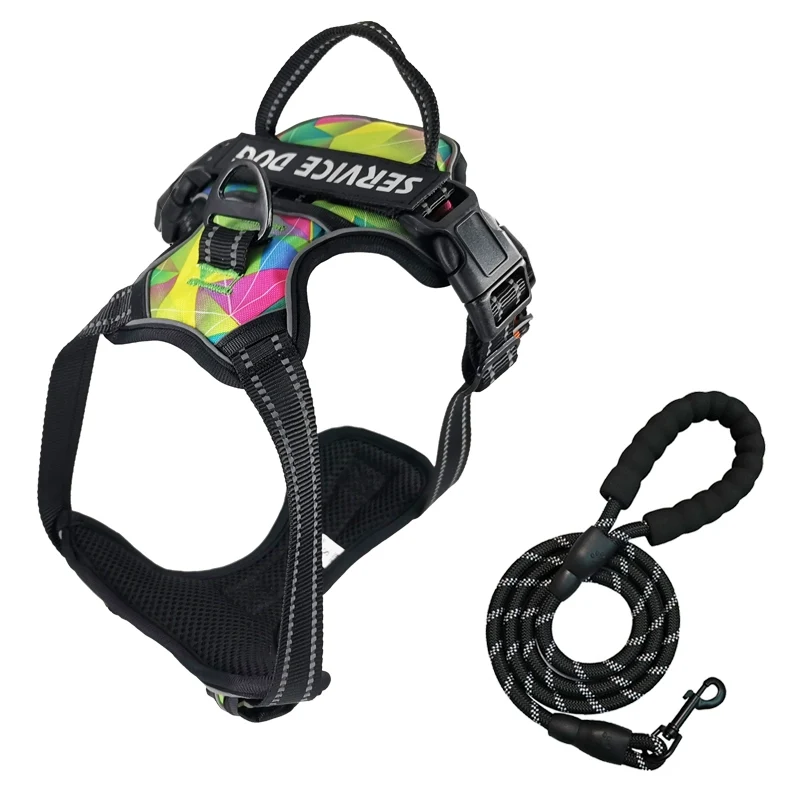 Suomila Dog Breast Strap Vest-Style Large Dog Explosion-Proof Shiba Inu Golden Retriever Small and Medium Walking Dog Towing Rope