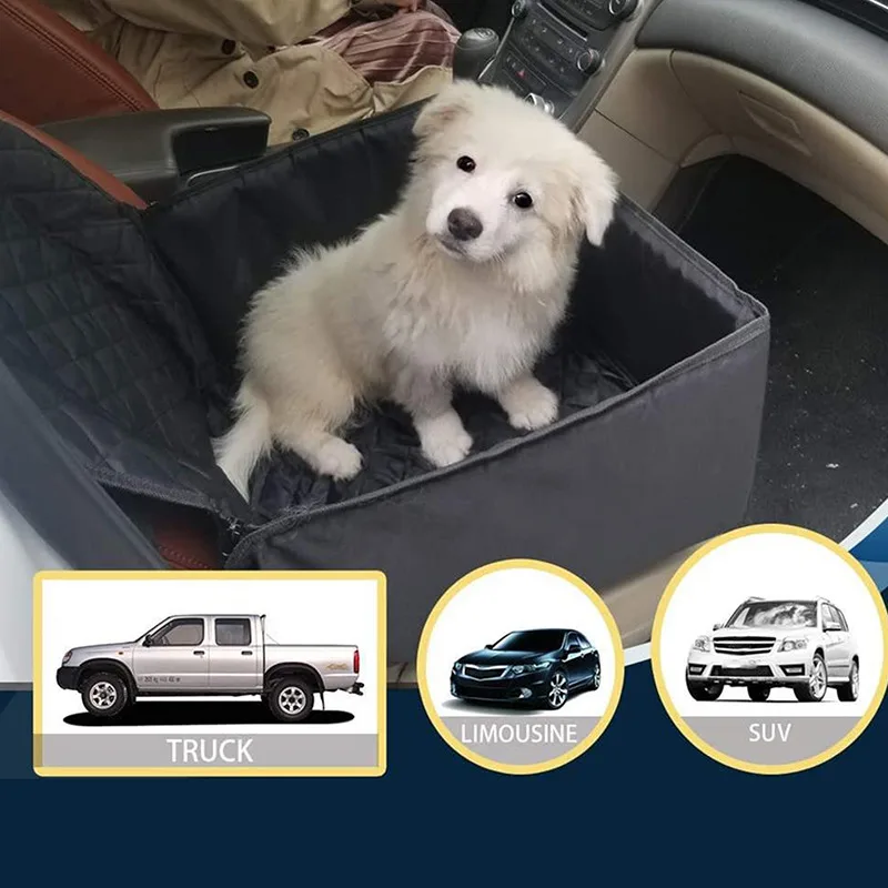 Dog Car Seat Cover Waterproof Car Front Row Pet Cushion For Dogs In The Car Trunk Cover Mats Dog Car Rear Back Protector