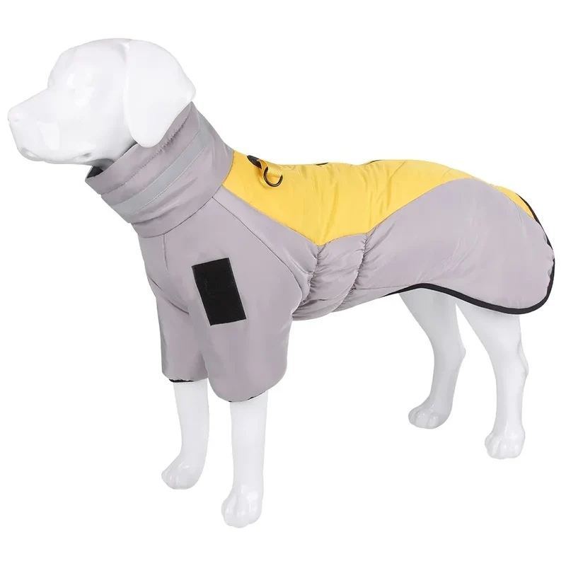 Winter Large Dog Clothes Waterproof Big Dog Jacket Vest With High Collar Warm Pet Dog Coat Clothing For French Bulldog Greyhound
