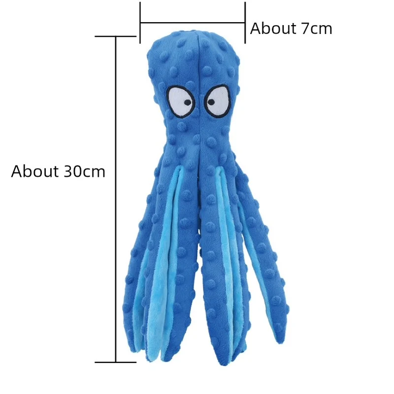 Pet Dog Molar Relieving Stuffy Sound Toy BB Call Ringing Paper Cute Small Octopus Pony Bichon Small Size Dogs Cat