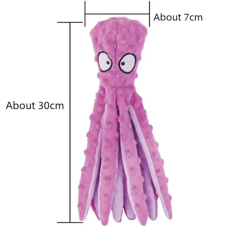 Pet Dog Molar Relieving Stuffy Sound Toy BB Call Ringing Paper Cute Small Octopus Pony Bichon Small Size Dogs Cat