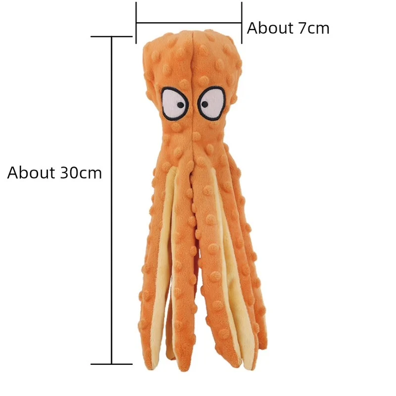 Pet Dog Molar Relieving Stuffy Sound Toy BB Call Ringing Paper Cute Small Octopus Pony Bichon Small Size Dogs Cat