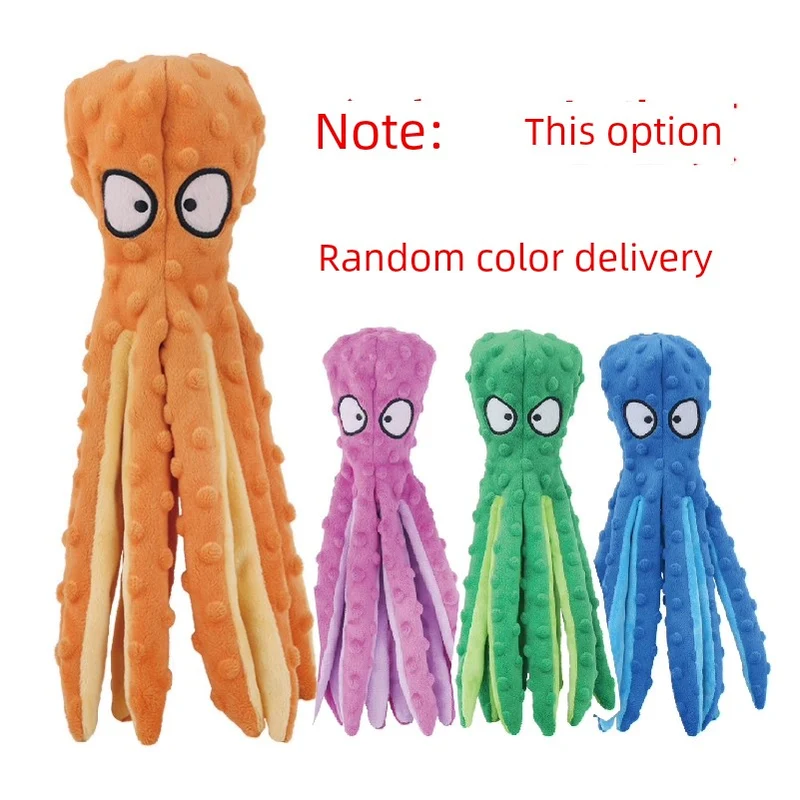 Pet Dog Molar Relieving Stuffy Sound Toy BB Call Ringing Paper Cute Small Octopus Pony Bichon Small Size Dogs Cat