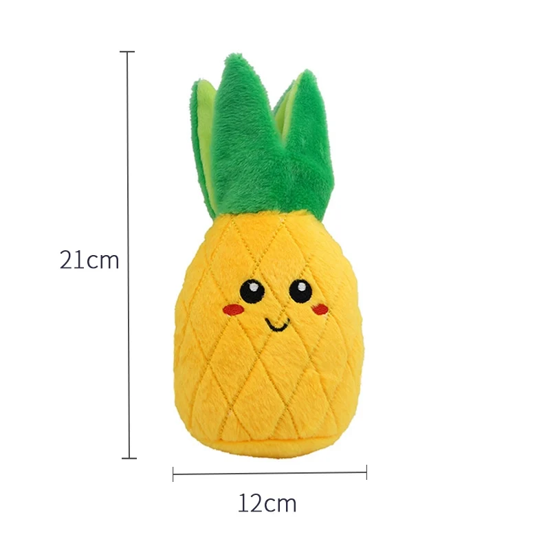 Ketmart | Cat Dog Pet Soft Toys Cartoon Animal Fruit Christmas Press Sound Toy