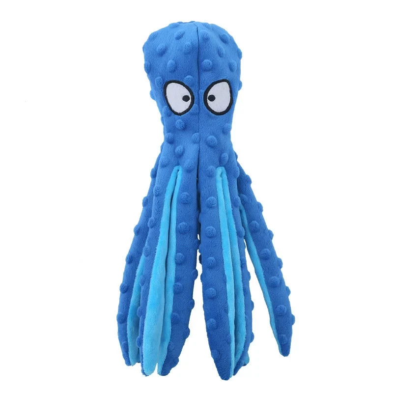 New Pet Plush Toy Octopus Leather Phone Case Dog Educational Bite-Resistant Vocalization Toys Octopus Dogs and Cats Supplies