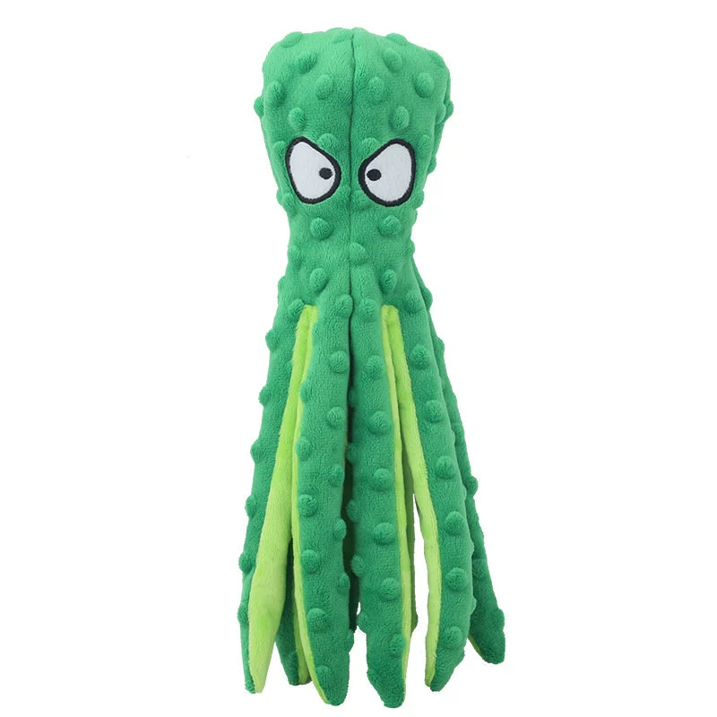 New Pet Plush Toy Octopus Leather Phone Case Dog Educational Bite-Resistant Vocalization Toys Octopus Dogs and Cats Supplies