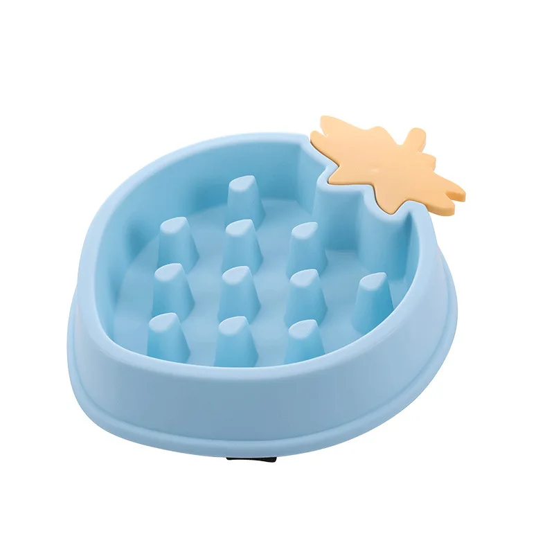 Slow Food Bowl for Small Dogs Choke-proof Slow Eating Pet Feeder Bowls Non-slip Puppy Cats Food Container PP Plate Pet Supplies