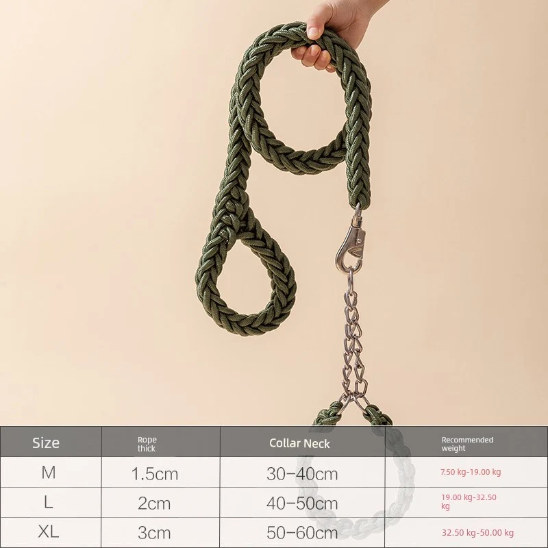 Big Dog P Chain Hand Holding Rope Dog Chain Golden Retriever Rope Medium Large Dog Pet Supplies Traction Belt Collar