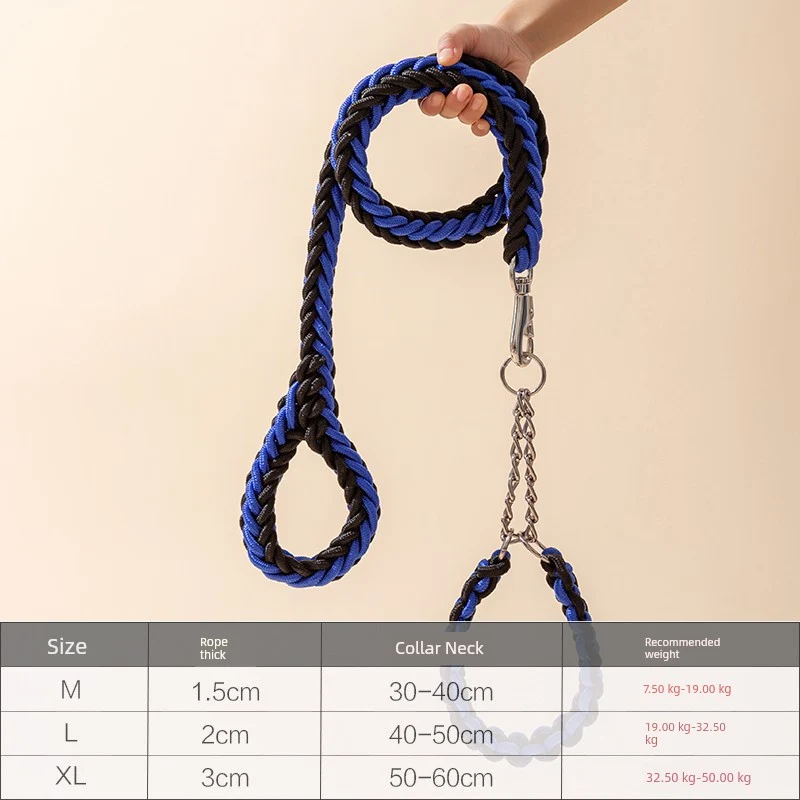 Big Dog P Chain Hand Holding Rope Dog Chain Golden Retriever Rope Medium Large Dog Pet Supplies Traction Belt Collar