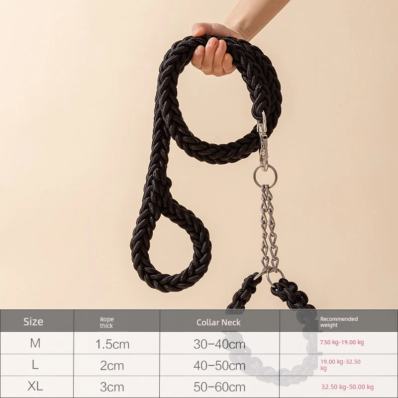 Big Dog P Chain Hand Holding Rope Dog Chain Golden Retriever Rope Medium Large Dog Pet Supplies Traction Belt Collar
