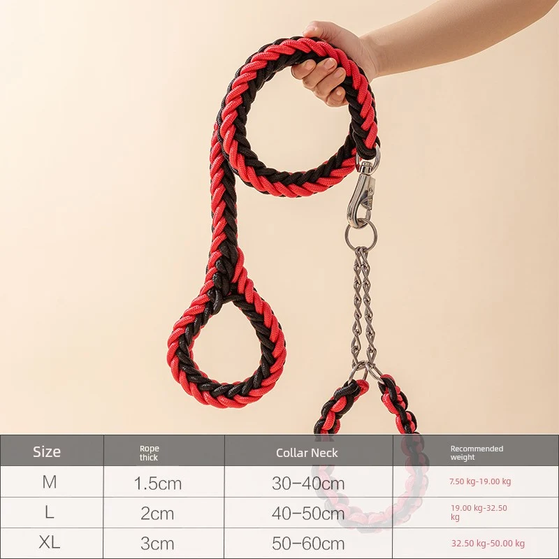 Big Dog P Chain Hand Holding Rope Dog Chain Golden Retriever Rope Medium Large Dog Pet Supplies Traction Belt Collar
