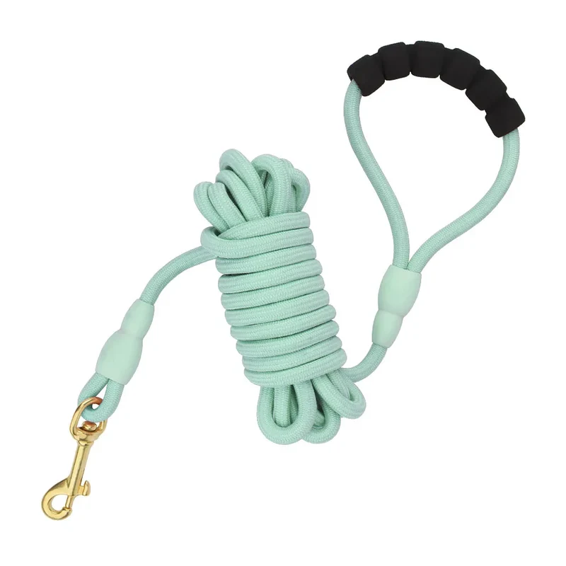 5M/10M Dog Leashes Long Pet Leash Puppy Walk Training Round Rope For Small Medium Big Dog with Foam Handle