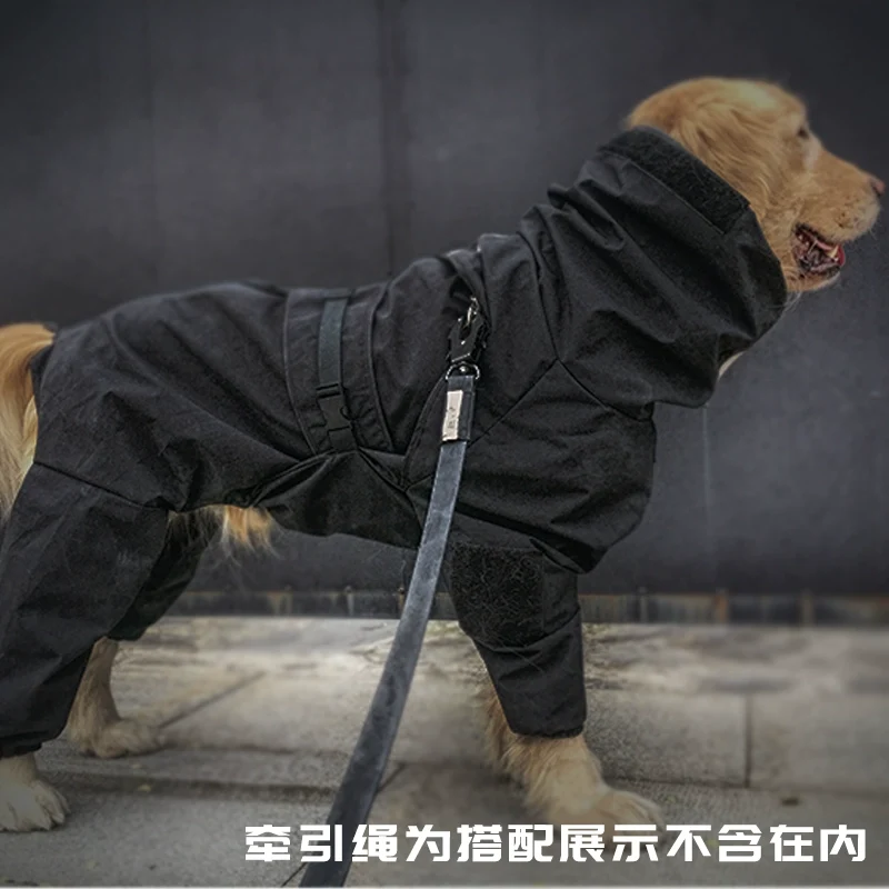 Dog Raincoat Four-Legged All-Inclusive Medium Large Dog Poncho Golden Retriever/Border Collie Shell Jacket Waterproof Original Pet Raincoat