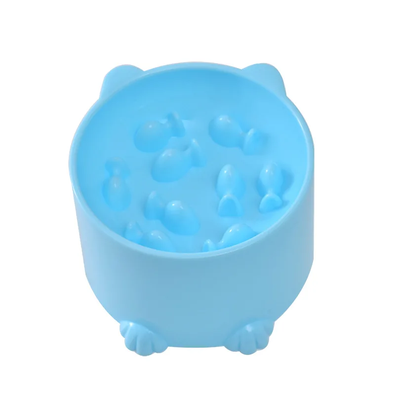 Pet High Foot Anti Choking Bowl Cat Basin Neck Protection Cat Food Bowl Rice Bow Slow Food Anti Choking Pet Bowl