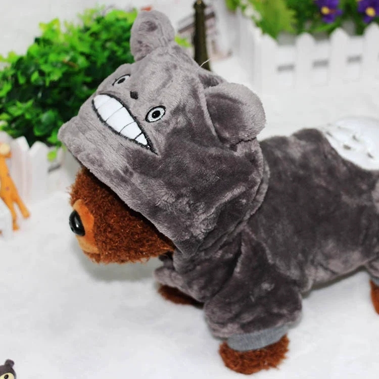 Teddy Pet Costume Small Dog Cotton-Padded Clothes for Autumn and Winter Totoro