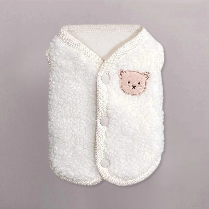 INS Plush Winter Warm Pet Dogs Clothes Vest Pet Dog Cotton Vest Puppy Sweater Thickened Warm Clothing 골든리트리버 강아지 Pull Chihuahua