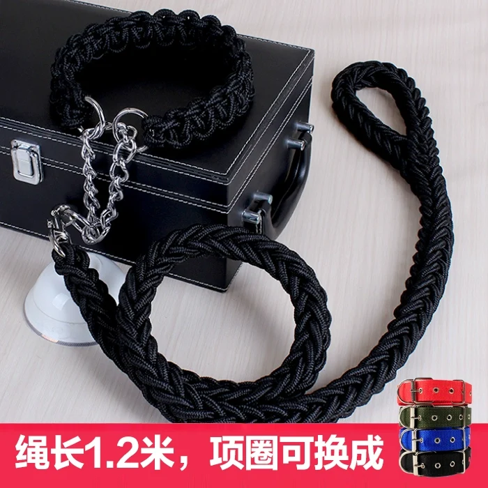 Dog Hand Holding Rope Medium Large Dog Golden Retriever Samoyed Alaska Dog Leash Adjustable Collar Dog Chain