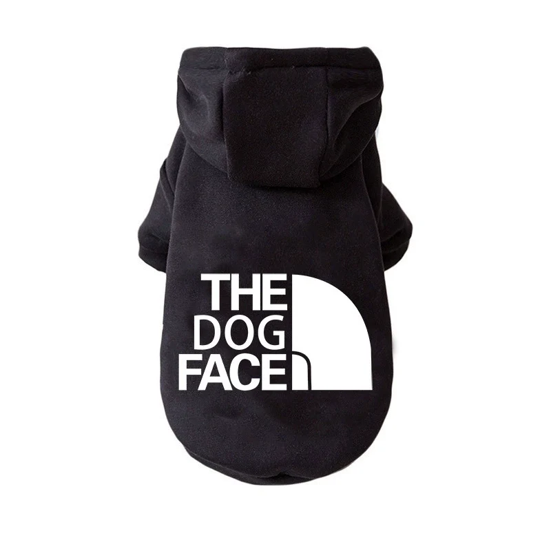 Cat Size Dog Pet Clothing Dog Clothes Dogface Pet Dog Fashion Printed Velvet Sweatshirt with Hat