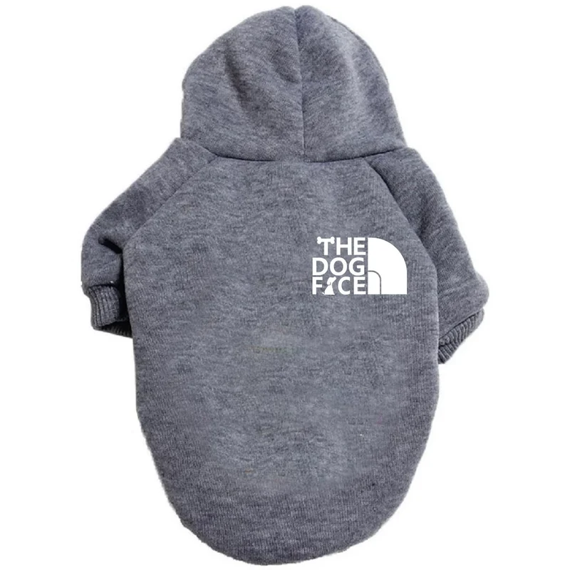 Cat Size Dog Pet Clothing Dog Clothes Dogface Pet Dog Fashion Printed Velvet Sweatshirt with Hat