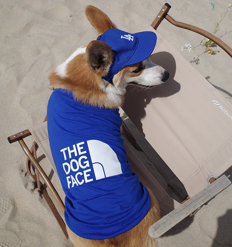 Pet Sleeveless Breathable Vest Spring and Summer Clothes Anti-Hair Loss Fat Dog Shaving Sun Protection Clothing Trendy Sports T-shirt Corgi