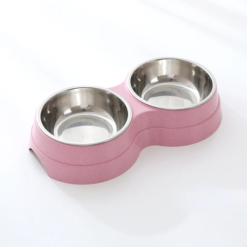 Double Dog Bowl | Stainless Steel with Non-Slip Placemat