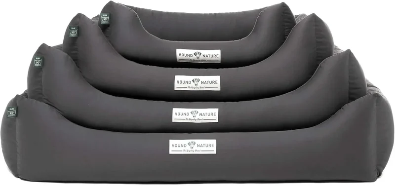 Hundebett Luzern von HOUND&NATURE | Fleece-Seite | Recycelte Materialien | Oeko-Tex® Standard 100 | Grau