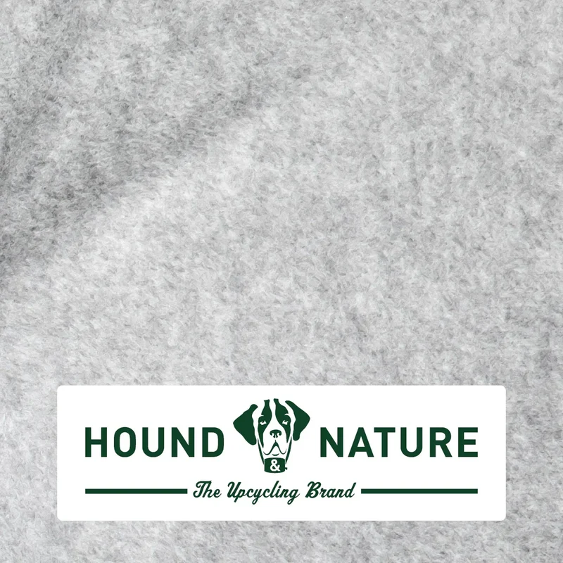 Hundebett Luzern von HOUND&NATURE | Fleece-Seite | Recycelte Materialien | Oeko-Tex® Standard 100 | Hellgrau