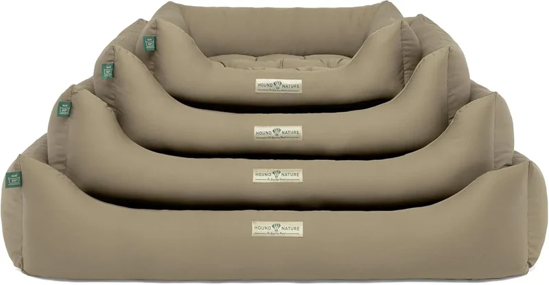 Hundebett Luzern von HOUND&NATURE | Fleece-Seite | Recycelte Materialien | Oeko-Tex® Standard 100 | Taupe