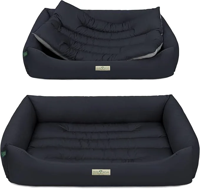 Hundebett Luzern von HOUND & NATURE | Fleece-Seite | Recycelte Materialien | Oeko-Tex® Standard 100 | Blau