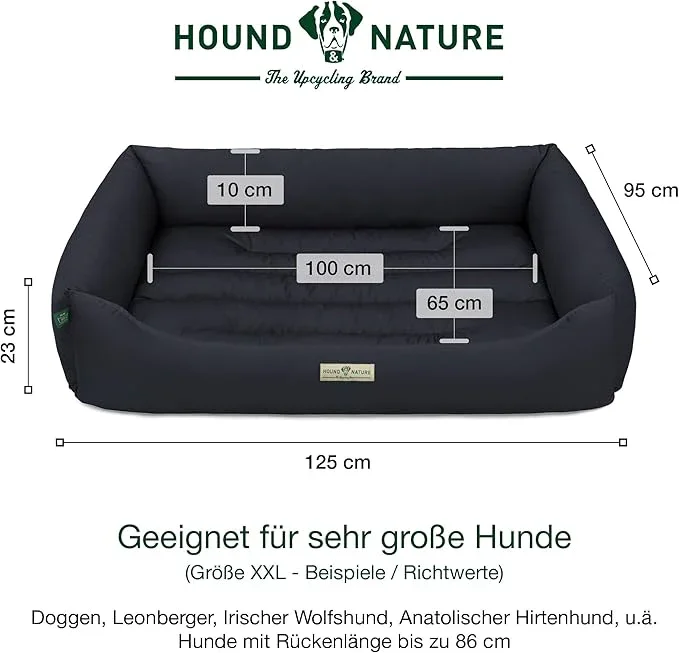 Hundebett Luzern von HOUND & NATURE | Fleece-Seite | Recycelte Materialien | Oeko-Tex® Standard 100 | Blau
