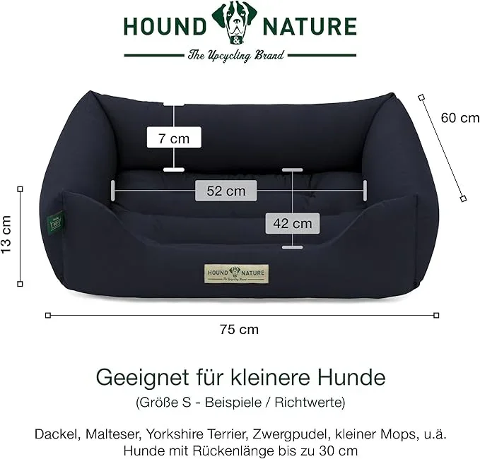 Hundebett Bern von HOUND&NATURE | Recycelte Materialien | Oeko-Tex® Standard 100 | Blau