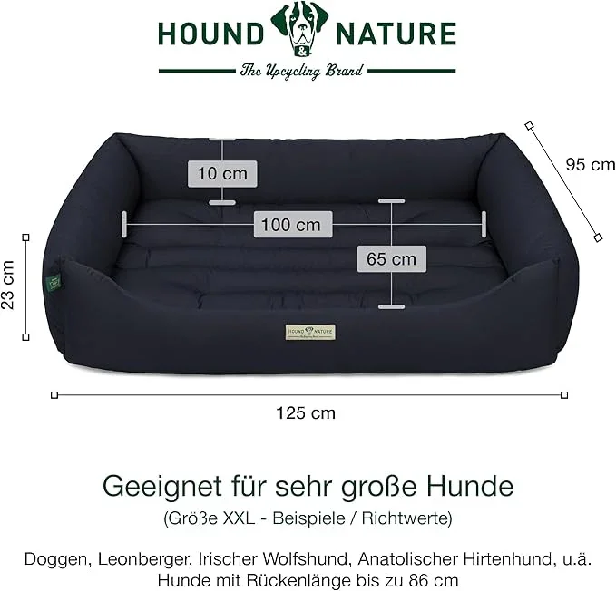 Hundebett Bern von HOUND&NATURE | Recycelte Materialien | Oeko-Tex® Standard 100 | Blau