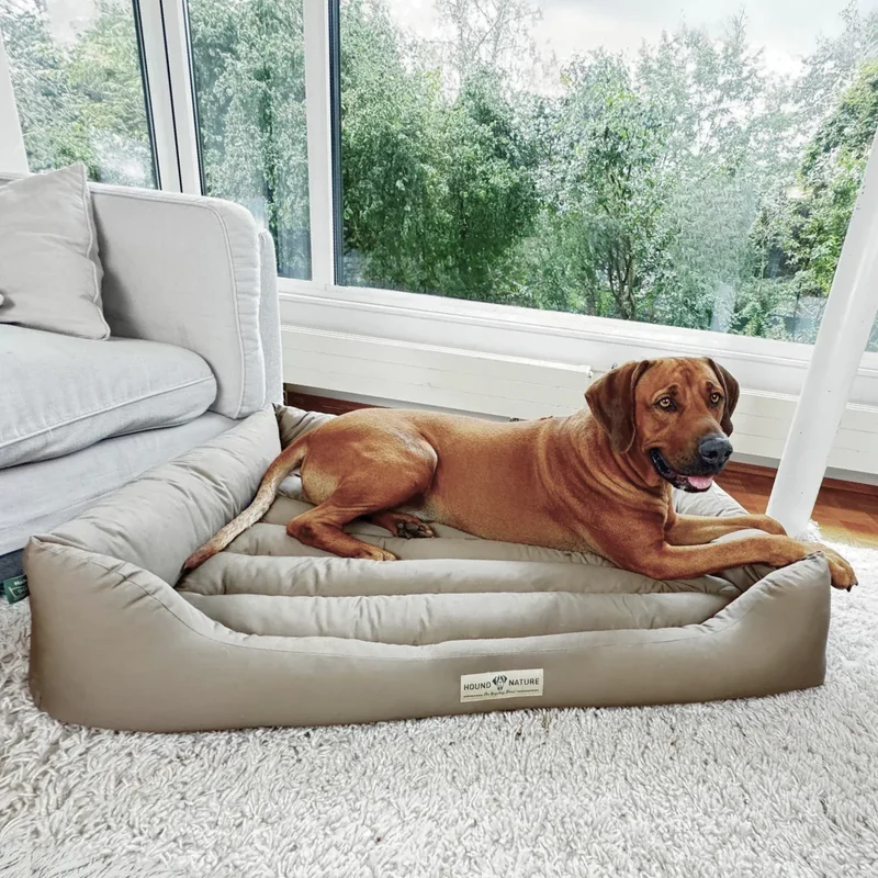 Hundebett Bern von HOUND&NATURE | Recycelte Materialien | Oeko-Tex® Standard 100 | Taupe